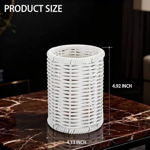 Rattan Jars, Car Storage Box, 4.13" x 4.92" Bathroom Essentials Accessories - Image 2