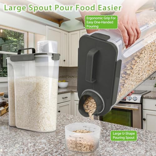 Viretec Rice Storage Container, 15 to 20lb Dry Food Airtight Dispenser - Image 5