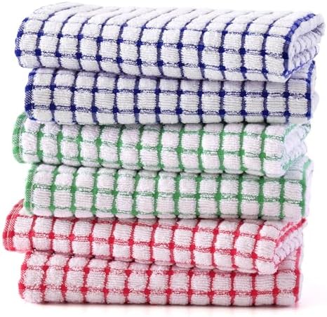 Kitinjoy Cotton 6 Pack Terry Kitchen Towels by Kitinjoy