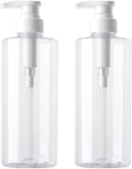 Refillable Lotion Soap Dispenser Plastic Pump Bottle 20oz Clear 2 Pack | by JiatuA