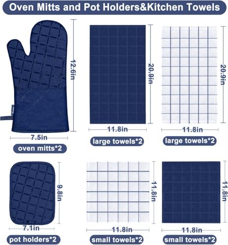 Oven Mitts Pot Holders Sets/Kitchen Towels and Dishcloths, Oven Gloves Kitchen - Image 2