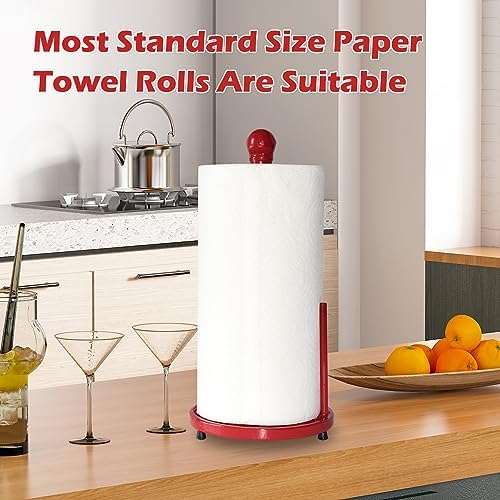 Red Cast Iron Paper Towel Holder - Image 3