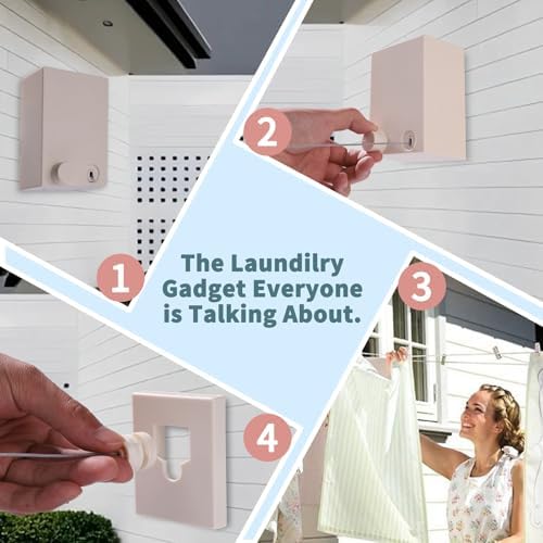 Retractable Clothesline Indoor Clothesline Clothes Line Retracting Indoor - Image 4