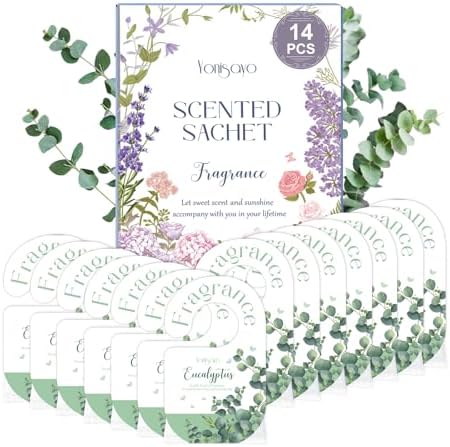 14 PCS Eucalyptus Sachets Bags for Drawers and Closets, Long Lasting Scented by yonisayo