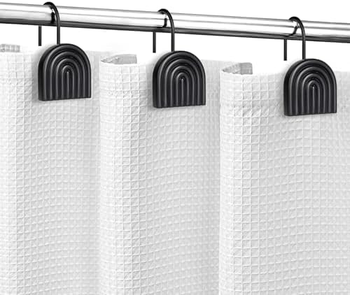 Sunlit Arch Shower Curtain Hooks, Decorative Bathroom Curtain Rings - Image 5