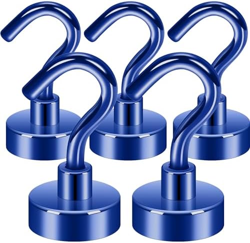 Neosmuk Magnetic Hooks Cruise Ship Essential, 30lb+ Navyblue, 5 Pack by Neosmuk
