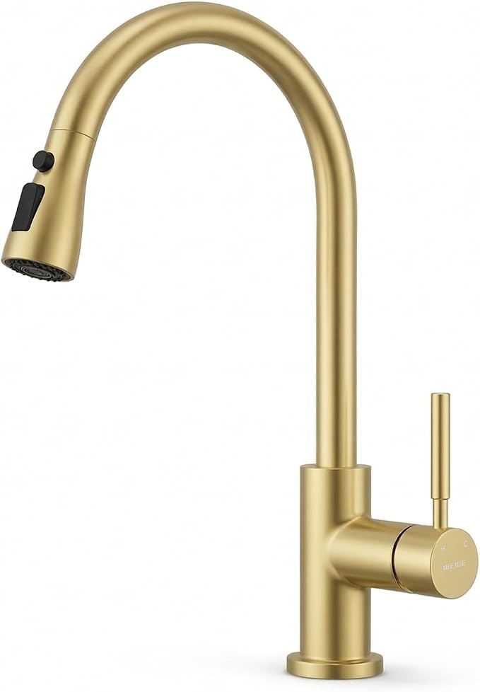 WEWE Pull-Down Kitchen Faucet, 3-Mode Sprayer, Fits Family | 360° Swivel by WEWE