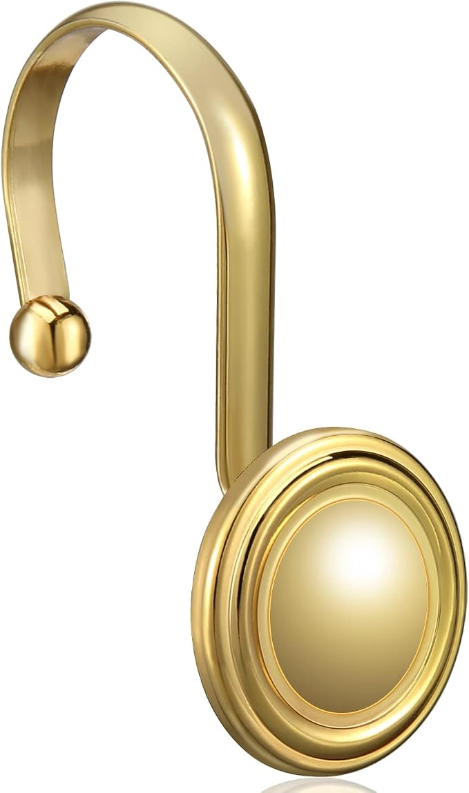 CHICTIE Gold Shower Curtain Hooks Rings, Decorative Shower Hook by CHICTIE