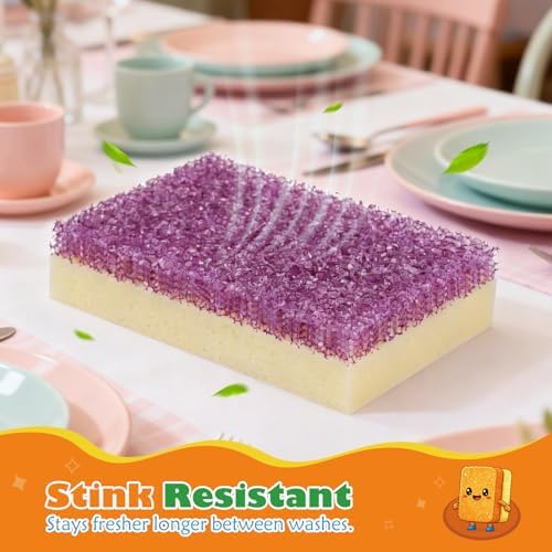 UNIMADE Scrub Sponge, Temperature Responsive Dual-Sided Cleaning Sponges - Image 6