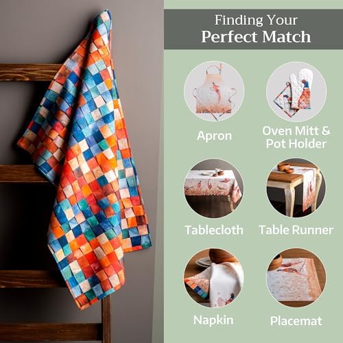 Maison d' Hermine Kitchen Towels Set of 3 Reusable 100% Cotton 27.50" x 20" - Image 5