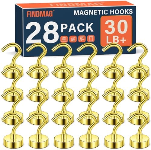 FINDMAG Magnetic Hooks, 30LB+ Magnetic Hooks by FINDMAG