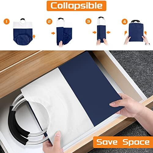 BlissTotes 115L Laundry Basket, Freestanding Collapsible Hamper - Image 6