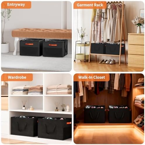 Aokeyee 2 Pack Shoe Organizer for Closet, Stackable Shoe Storage Box - Image 7