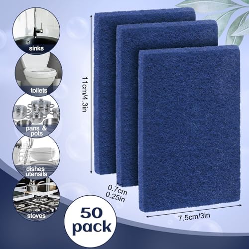 Hoolerry 100 Pcs Non Scratch Scouring Pads - Image 2