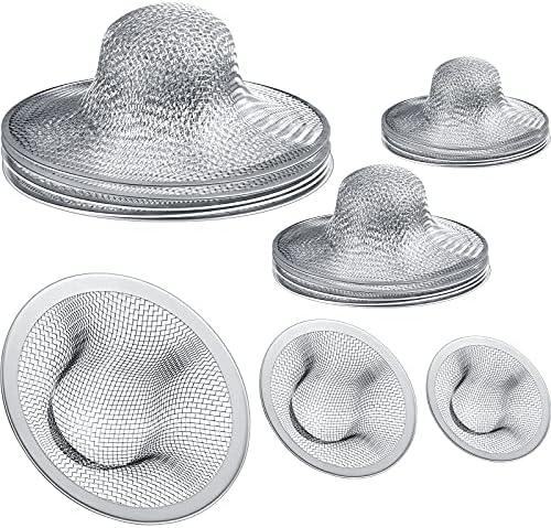 Patelai 12 Pcs Sink Drain Strainer Stainless Steel, 3 Sizes Mesh Screen by Patelai