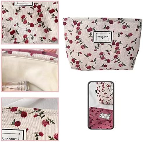 Floral Cosmetic Bags, Corduroy Makeup Bag - Image 5