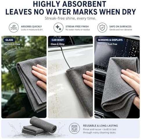 8 Pack Thickened Magic Cleaning Cloths, 30x40cm Reusable Microfiber Cleaning - Image 5