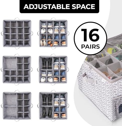 ALCOVA 2-Pack Shoe Organizer for Closet, Holds 32 Pairs - Image 3
