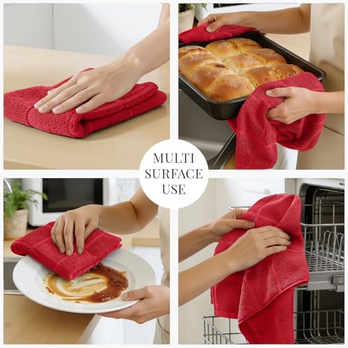 Homaxy 100% Cotton Kitchen Towels 18"x28", 8 Pack Dish Towels - Image 5