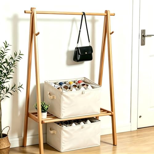 Shoe Organizer for Closet, 2 Pack Shoe Organizer - Image 5