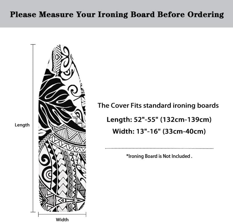 Boho Zigzag Ironing Board Cover Hawaii Tropic Monstera Standard Size 15" X 54" - Image 6