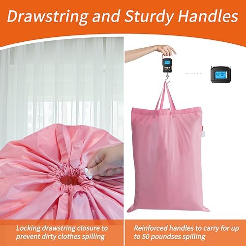 Polecasa 2 Pack Extra Heavy-Duty Laundry Bag - Image 5