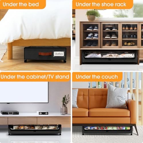Under Bed Storage with Wheels 1Pack Storage Containers with Clear Window - Image 7