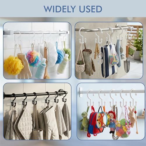 Bathway Clear Plastic Shower Curtain Hooks, 24 Double Shower Curtain Rings - Image 6