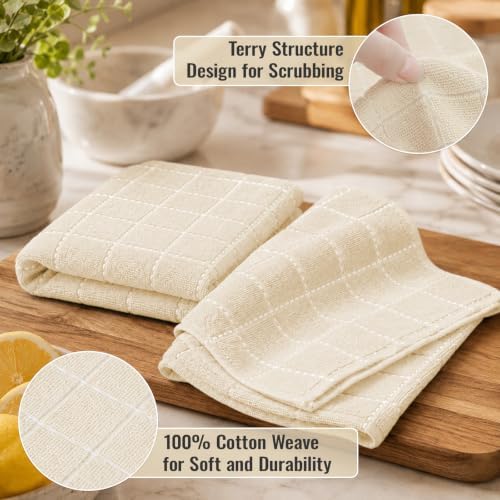 Kitinjoy 100% Cotton Terry Kitchen Towels, 13”x 28” - Image 2