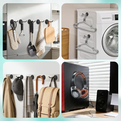 4pcs Magnetic Hooks, Anti-Slip 2.9 Inch Long Heavy Duty Magnet Hooks - Image 4