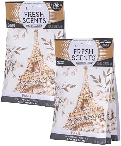 Fresh Scents Paris Scented Sachets 6 Pack by FRESHSCENTS