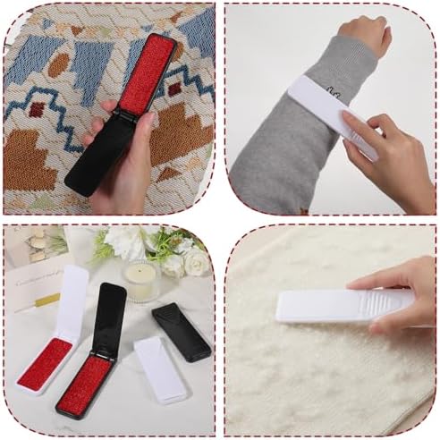 Hecila Foldable Lint Brush for Clothes Portable Lintbrushes Compact Size - Image 5