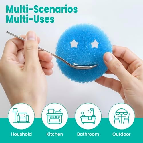 Scrub Sponge Dish Scrubbers, Temperature Controlled Non-Scratch Sponges Pad - Image 6