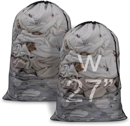 Meowoo 2Pcs Large Mesh Laundry Bag by MeowooOfficial
