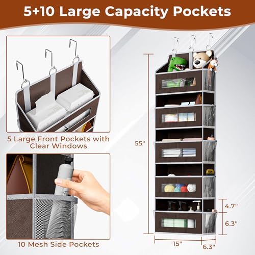 5 Tier Over the Door Organizer for Bathroom - Image 2