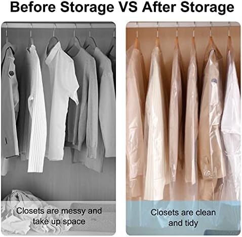 BEISHIDA 120PCS 35.5 Inch Plastic Garment Bag-Plastic Clear Dry Cleaner Laundry - Image 4