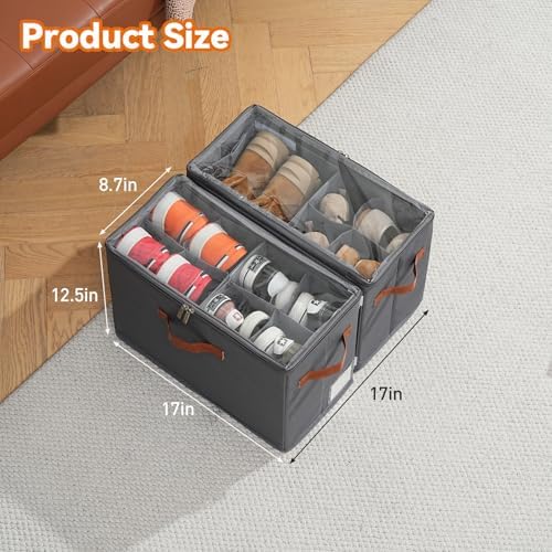 Shoe Organizer for Closet, Fits 32 Pairs, 4 Pack - Image 2