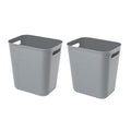 Plastic Small Bathroom Trash Can Wastebasket, 3.5 Gallon, 2 Pack | Compact by UUJOLY