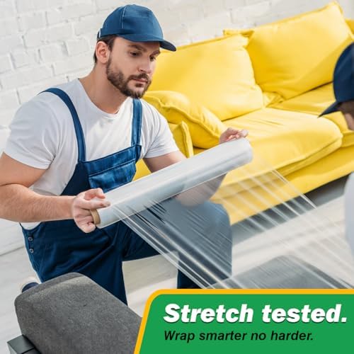 Industrial Strength Clear Stretch Wrap Film 12" x 1000 Ft 3 Pack - Image 5