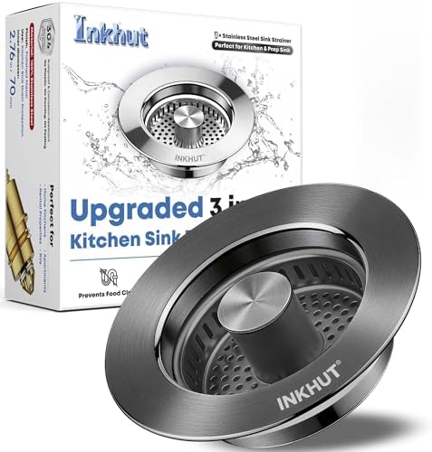 Upgraded 3 in 1 Kitchen Sink Drain Strainer by INKHUT