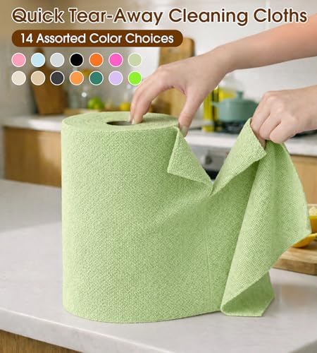 Microfiber Cleaning Cloth Roll, 100 Pack 12 x 12 Inch Tear Away Reusable Paper - Image 6