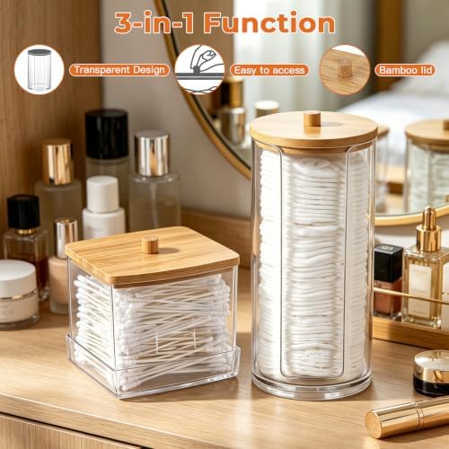 2 Pcs Cotton Pad Holder, Bathroom Makeup Organizers Containers - Image 3