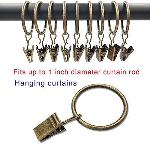 120 Pack Curtain Rings with Clips, Drapery Clips with Rings, Drapes Rings 1.26 - Image 4