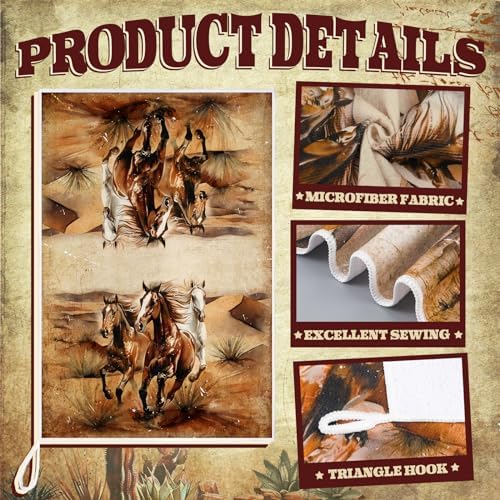 Sunnyray 6 Pack Western Cowboy Horse Kitchen Towels, Horse Themed Dish Hand - Image 5