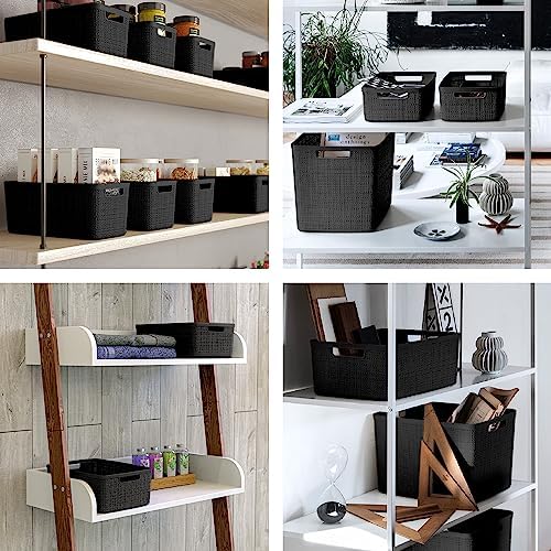 Curver Set of 4 Large 18L Easy Access Jute Decorative Plastic Organization and - Image 7