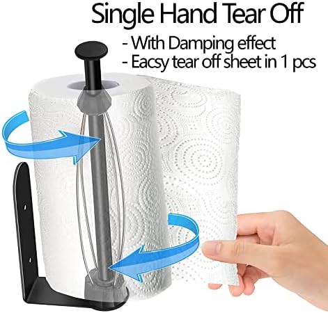 2 PACK Metal Paper Towel Holder, Easy Tear - Image 2