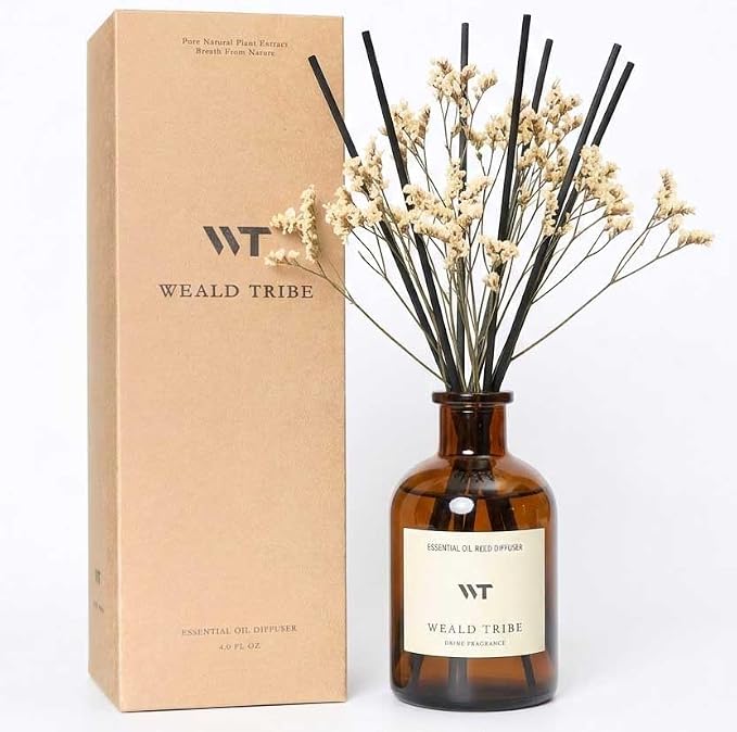 Flower Reed Diffuser Set Lime & Citrus Scent by WEALD+TRIBE
