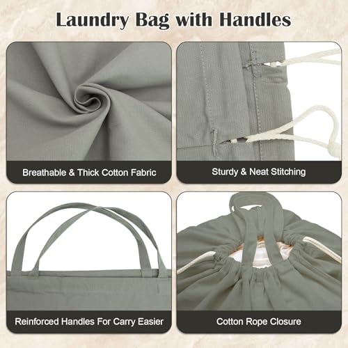Cotton Canvas Laundry Bag 30"Wx 35"H - Image 5