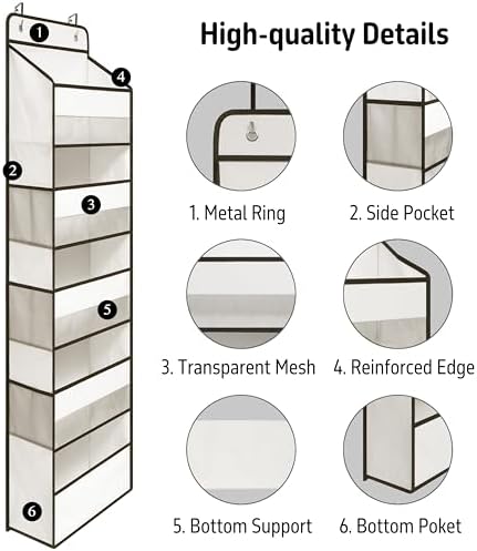 TYMENSH White Over Door Organizer - Image 4