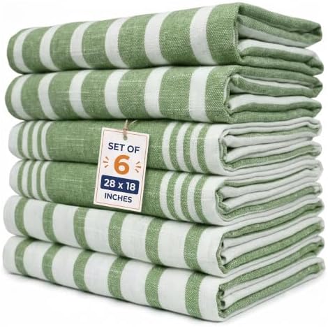 Pack of 6 Cotton Kitchen Towels Set, Dish Towels, Cleaning Rags, Kitchen Dish by NeoclassAlphaThread